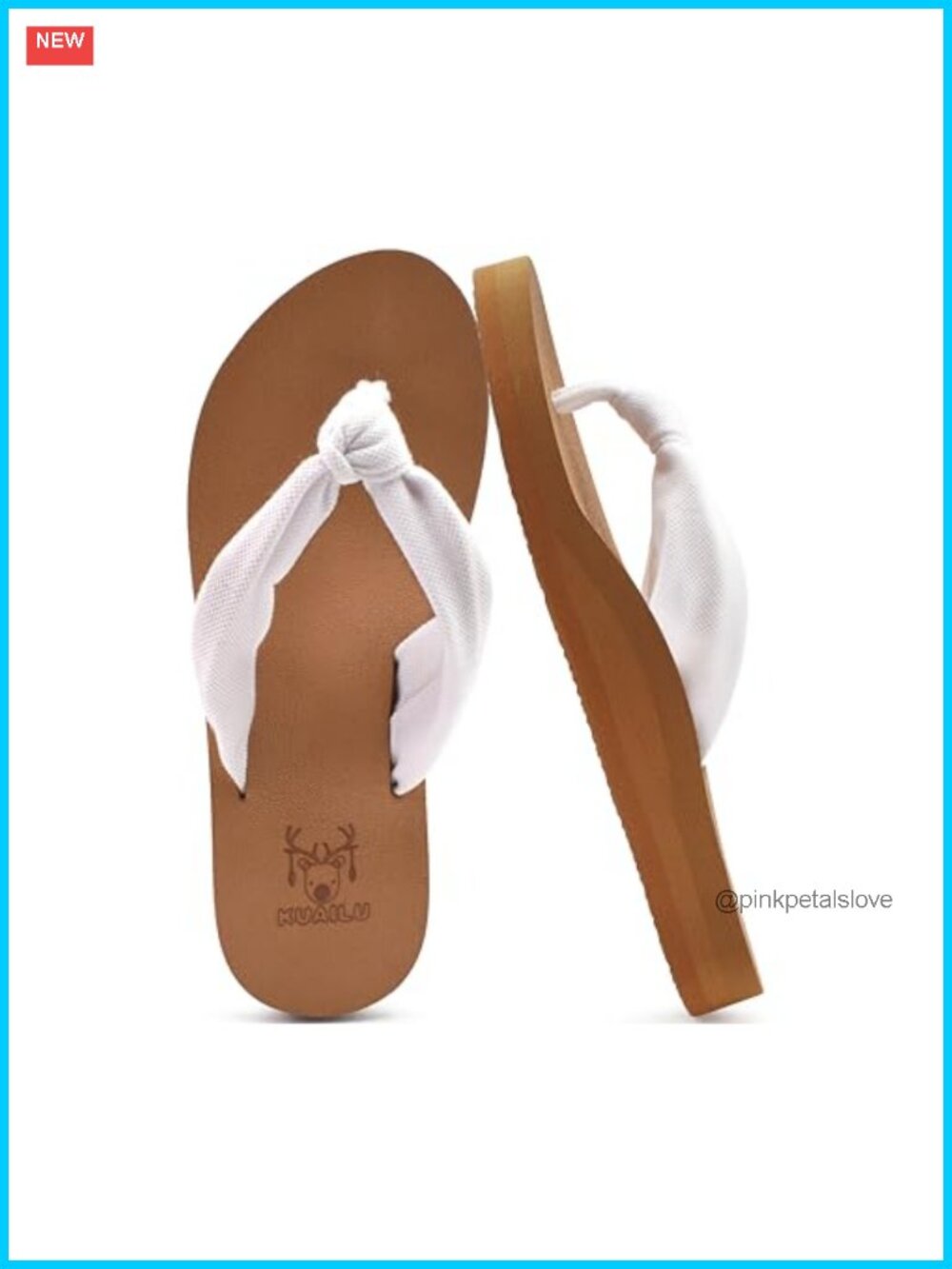 KuaiLu Women's Arch Support Flip Flops Memory Foam Thong Sandals